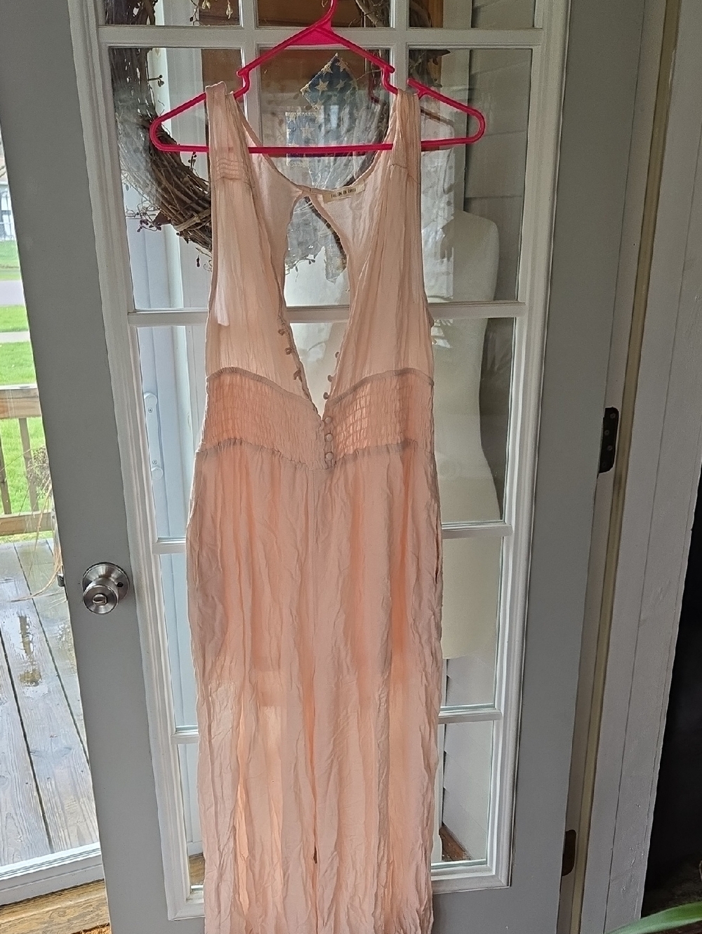 Fashion On Earth Blush Pink Sheer Sleeveless Romper